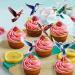 Cyodoos 24pcs Hummingbird Cupcake Topper Green Flying Bird Nature Theme Decor Supplies Baby Shower Boys Girls Happy Birthday Party Decorations Supplies - Buy Online on SooperMarket.com