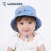 LANGZHEN Beach Sun Protection Hat for Baby Girls - Adjustable Wide Brim Toddler Kids Play Hat with Chin Strap - Fish School Design - 2-4 Years - Buy Online on SooperMarket.com