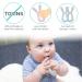 ZoLi Bunny Baby Teething Toy | Molar Teether for Babies | Gum Massaging Relief | BPA-Free | Lilac & Ash Grey (2 Pack) - Buy Online on SooperMarket.com