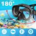 Zipoute Snorkel Set for Adults - Anti-Leak Panoramic Lens, Adjustable Gear for Scuba Diving and Swimming (Black) - Buy Online on SooperMarket.com