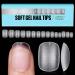 TOMICCA Extra Short Oval Nail Tips - Clear French Acrylic False Nails (240 Pcs) - Buy Online on SooperMarket.com
