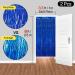 PartyWoo 2 pcs Royal Blue Foil Fringe Curtains for Birthday Wedding Party Decorations - Buy Online on SooperMarket.com