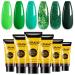 BURANO Poly Extension Gel Nail Kit 6 Colors Nail Poly Nails Builder Gel Set for Beginner & Professional Using Poly Nail Gel Kits DIY Starter Kit Nail Art Gift (green)