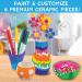 Paint Your Own Ceramic Pottery Kit for Kids | Fun Staycation Activity | Flower Pot, Vase & Bowl | Ages 6-9 - Buy Online on SooperMarket.com