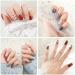 Junebrush Double-Sided Nail Stamp Set - Clear French Manicure Silicone Stamping Tool & Design Accessories for Nail Art - Buy Online on SooperMarket.com