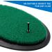Fiberbuilt Flight Deck Oval Golf Hitting Mat | Real Grass-Like Performance | Adjustable Height Tee | Black/Green | 21.25 x 13.5 x 1.75 | Indoor/Outdoor - Buy Online on SooperMarket.com