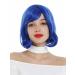WIG ME UP - 0820-T2512 Wig ladies short bob wavy concave tips parting blue