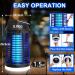 Buy Wueaoa Electric Insect Destroyer with Remote Control | 15W 4200V UV Mosquito & Fly Trap | Outdoor Insect Catcher & LED Light - Buy Online on SooperMarket.com