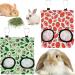 2 Pcs Hay Bag Rabbit Hay Feeder Rabbit Feeder Hamster Guinea Pig Hay Storage Bag Rabbit Hay Feeder Bag Small Pet Hanging Food Feeding Bag (Pink & Green)