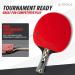 JOOLA Carbon Pro Ping Pong Paddle with Carbonwood Technology & Red/Black Rubber - Professional Table Tennis Racket for Speed - Buy Online on SooperMarket.com