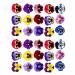 30 x Pre-Cut Edible Pansy Flower Cake Toppers - Wafer Rice Paper Vibrant Colors Perfect for Stunning Cake Decorations. Pansy flower cake decorations and cupcake toppers. 30pc pansies on a sheet.