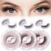 Self Adhesive Eyelashes 3 Pairs  Reusable Waterproof Long Extension False Eyelashes without Magnetic and Glue  Three Different Types Natural Look