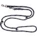 Buy Adjustable Dog Linen Leash for Large Dogs Up to 80kg - 3.50m Boston (Black-Silver Purple) - Durable Exercise Line for Maximum Stability - Buy Online on SooperMarket.com