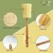 Pack of 2 Natural Exfoliating Loofah Back Scrubber Brushes with Long Wooden Handle for Body Shower and Bath Spa - Buy Online on SooperMarket.com
