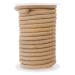 CleverDelights Genuine Leather Cord - 1/4" Round - 25 Feet - Natural