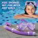 Kids Snorkel Set - Dry Top Snorkel Mask for Boys and Girls - Anti-Fog, Leak-Proof, 180 Panoramic View - Purple Snorkel Kit for Youth - Buy Online on SooperMarket.com