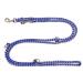 Dogeline Double leash Practice line for medium dogs up to 45 kg over 39 colors very stable (2.40 m Fellbach) 2.40 m blue-gray