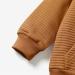 PatPat Toddler Hoodie 5-6 Years Brown | Boy Girl Solid Color Textured Sweatshirt with Pocket - Buy Online on SooperMarket.com