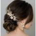 SWEETV Handmade Gold Wedding Hair Comb and Bridal Earrings Set - Elegant Accessories for Brides - Buy Online on SooperMarket.com