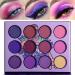 DE LANCI Professional Purple Eyeshadow Palette - 12 Shades, Waterproof & Long Lasting - High Pigmented Matte, Shimmer, and Metallic - Small & Cute Makeup Palette - Buy Online on SooperMarket.com