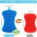 Silicone Sponge Dish Washing Kitchen Gadgets Brush (3 Pack) Blue+Grey+Green - Geloo - Buy Online on SooperMarket.com