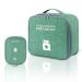 Vavicrap medication bag 2 pieces of medication bag large portable small travel pharmacy pocket empty first help medication storage waterproof capacity bag for home travel green