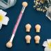 Greoer Nail Art Sponge Brush Applicator with Double Head - Pink | 4 Replacement Heads | Ombre Sponge Nail Design Tool for UV Gel and False Nails - Buy Online on SooperMarket.com