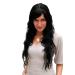 WIG ME UP - 9333-2 Wig black black-brown long hair parting wet look approx. 70 cm