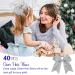 40 Pcs 8 Glitter Cheer Hair Bows Bulk - Silver Shiny Ponytail Holders for Cheerleaders - Buy Online on SooperMarket.com