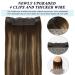 GOO GOO Balayage Chocolate Brown to Caramel Blonde Human Hair Extensions - 16 Inch Invisible Wire Hairpiece - Buy Online on SooperMarket.com