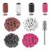 Luckaide grinding sleeve nail cutter 100 pieces grinding sleeve grinding cap nail miller attachments grit 80/120/240 grinding sleeve for manicure pedicure