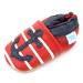 Dotty Fish Soft Leather Baby Shoes. Toddler Shoes for Boys. Non-Slip Suede Soles. 0-6 Months - 4-5 Years 6-12 Months Red Anchors