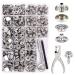 Canvas Snap Kit CENOZ Marine Grade Stainless Steel Snaps Screw Snaps Boat Cover Snaps Carpet snap kit with Setting Tool for Boat Cover Furniture (silver-314PCS)