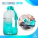 Half Gallon 64oz Water Bottle with Times to Drink | Motivational Sports Jug with Straw | Teal Fade Design - Buy Online on SooperMarket.com