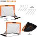 EliteGo Kids Soccer Goals Set of 2 - 4' x 3' Backyard Soccer Net in Orange - Buy Online on SooperMarket.com