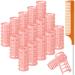 16 Pieces Hair Roller Curlers, 1.18 Inch/ 3.0 cm Plastic Hair Rollers Hair Curlers with Steel Pintail Comb Parting Comb for Short Hair Long Hair Hairdressing Styling Hair Salon, Skin Color