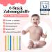 Bite Tube Set - 6 BPA-Free Silicone Dental Aids with 2 Cleaning Brushes for Baby Teething - Grayling & Violet Root Colors - Buy Online on SooperMarket.com