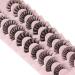 Yawamica D Curly Strip Lashes - 10 Pairs Russian Volume Mixed Natural Wispy Mink False Eyelashes - Buy Online on SooperMarket.com