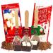 Belgian Milk Chocolate Spoons Individually Wrapped with Mini Dehydrated Marshmallows and Individual Packets of Cocoa Powder Holiday Stocking Stuffers Pack of54 1.25 Ounces Each