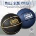 Lenwen Official Size Basketball Set - Size 7 Indoor Outdoor Rubber Ball with Pump for Youth & Adults - Navy Black - Buy Online on SooperMarket.com