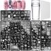 Luvadeyo Pack of 6 Nail Stamping Plates Nail Stamping Stencils Nail Art Plates with 1 Transparent Stamp 1 Piece Scraper Nail Art Tool for Women Girls