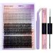 DIY Lash Extension Kit Lash Clusters With Bottom Lashes 20/30/40/50D 12-18mm Multi-types Individual Lashes Bond and Seal Spike Volume Lashes Kit Lash Applicator(40/50 Kit) 40/50P D Kit