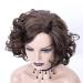 SEVENCOLORS Short Brown Curly Wig for Black Women - Big Curly Bob Style | Synthetic Hair - Buy Online on SooperMarket.com