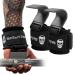 Gymreapers Weight Lifting Hooks (Pair), Heavy Duty Power Wrist Straps Hand Grip Support for Deadlifts, Pull Ups, Shrugs - Gym Gloves for Men and Women Gray