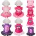4 Pieces Pet Dress Shirt Cute Dog Sundress Printed Dog Princess Dress Puppy Summer Apparel Clothes Dog Skirt Shirt with Ruffles Dress for Small Dog Cats Puppy (S)