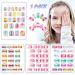 112 Pcs Fake Nails for Kids Stick on Nails for Little Girls Toddler Children Pre-glue Press on Nails Kit for Girls Ages 7-12 Glue on Nails for Child Holiday Party Gift B.Rainbow