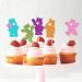 Cyodoos 25pcs bears Cake Toppers Cupcake Decorations bears Birthday Party Supplies Decorations Baby Shower Cake Decorations for Gender Reveal Theme Kids Birthday Party Supplies Color - Buy Online on SooperMarket.com