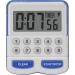 TFA Dostmann Electronic Timer & Stopwatch - Digital Kitchen Timer in White/Blue | Compact Size L 64 x W 25 x H 76 mm - International Shipping Available - Buy Online on SooperMarket.com