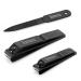 Tomata Nail Clippers Set for Thick Nails - Fingernail Clippers with File  Ultra Sharp Cutter for Ingrown Toenail Clippers (Black)