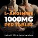 New 1000mg HIGH STRENGTH L Arginine Tablets - Pure Arginine Powder Powerful Nitric Oxide Supplement Boost Protein and Creatine Synthesis Stamina and Athletic Dominance Designed for Men requiring Peak Performance and Endurance Non-GMO Gluten-Free - 270 Veg - Buy Online on SooperMarket.com
